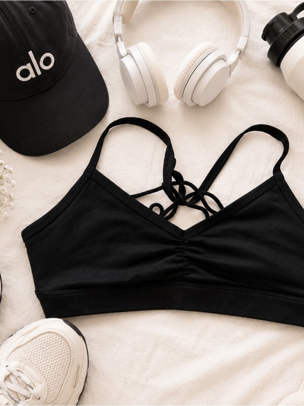 Alo Yoga Black Strappy Sports Bra Medium - Picture 4 of 4